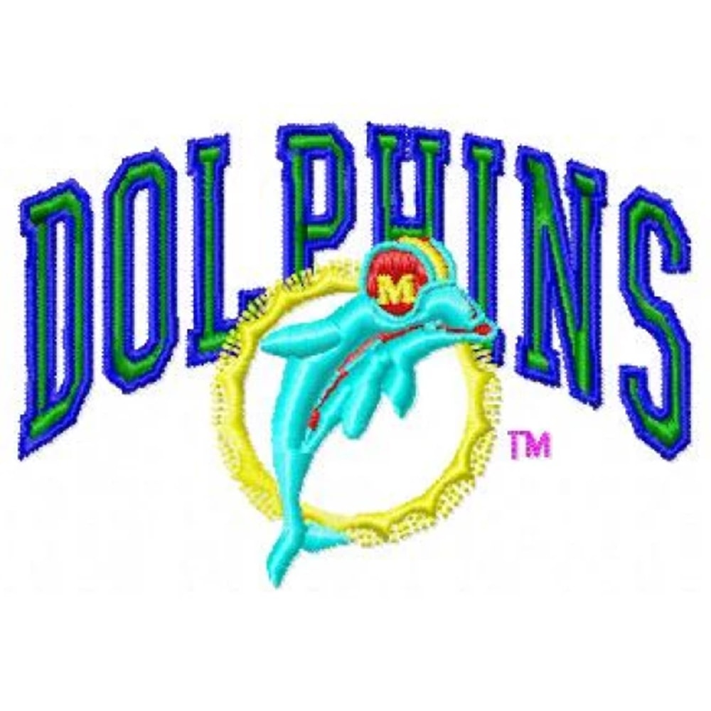 Dolphins embroidery design
