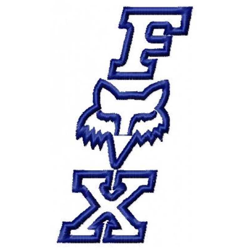 Fox vertical embroidery design