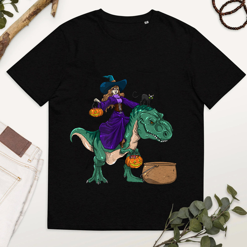 Cute Witch Riding Dinosaur Halloween Shirt, Halloween Costume, Witchy Halloween Shirt, Dinosaur Shirt, Moon Witch Shirt-11.jpg