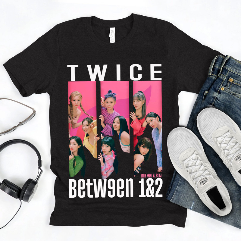 TWICE Between 1&2 Graphic Tees for Men and Women, TWICE Vintage Unisex T-Shirt, Korean Fashion, Korea Girl Groud T-shirt-3.jpg