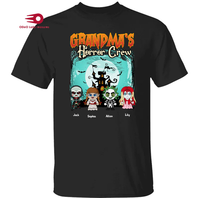 Halloween Horror Grandma And Grandkids T-Shirt, Grandma's Horror Crew Personalized T-shirt Hoodie, Halloween Gift For Grandma-14.jpg