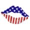 Patriotic lips embroidery design