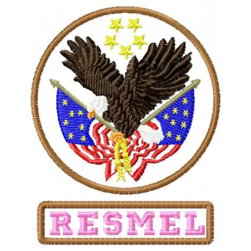 Resmel embroidery design