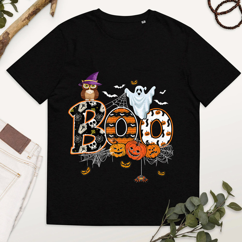 Boo Creepy Owl Pumpkin Ghost Halloween Costume, Ghost Halloween Costume, Halloween Creepy Owl Pumpkin Ghost, Boo Shirt, Ghost Shirt-1.jpg