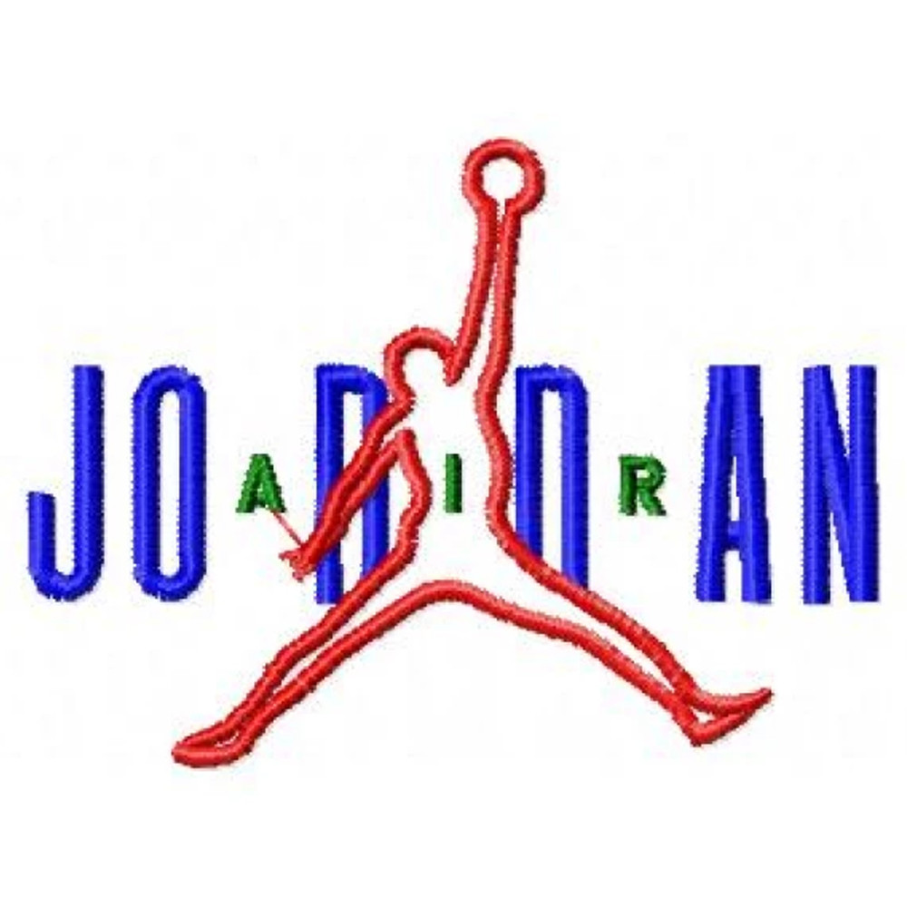 Jordan air logo embroidery design