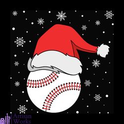 baseball santa hat pajama chritsmas svg, christmas svg, baseball svg, christmas tree svg