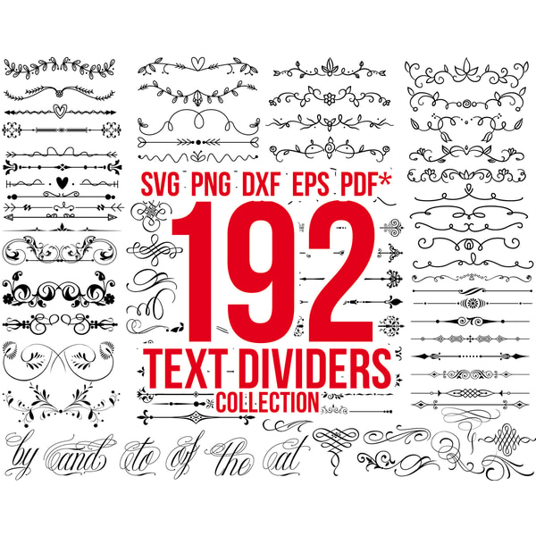 Text Svg Text Dividers SVG Bundle, Text Dividers SVG, Text Divider Cl - Inspire ...