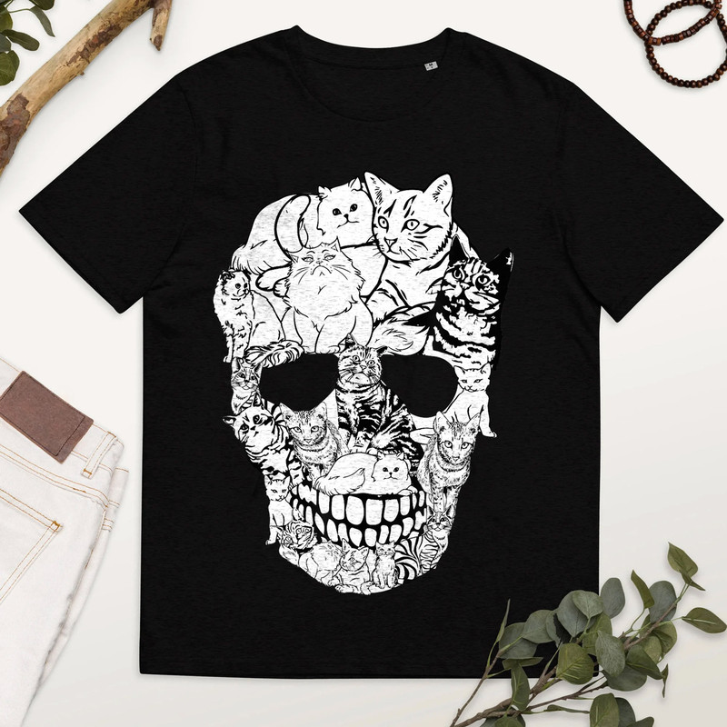 Cat Skull Kitty Skeleton Halloween Costume Skull Cat, Halloween Costume, Skeleton Halloween Shirt, Skull Shirt, Halloween Cat Shirt-8.jpg