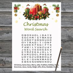 Christmas party games,Christmas Word Search Game Printable,Christmas presents Christmas Trivia Game Cards