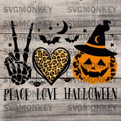 peace love halloween svg, funny halloween shirt svg, pumpkin svg, png, dxf, eps