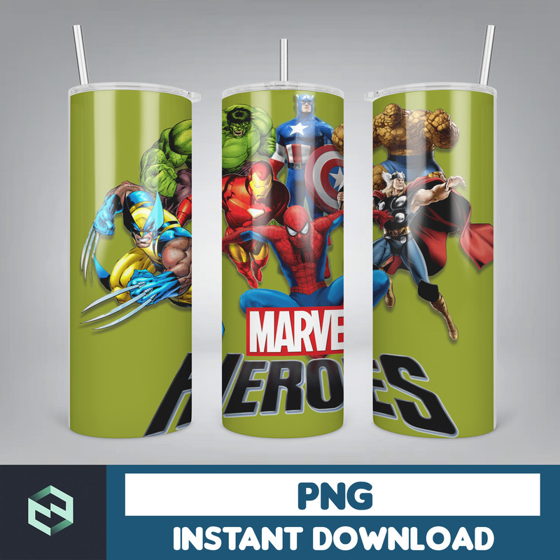 Marvels Tumbler Wrap, 20 oz Marvel Heroes Tumbler Skinny, Superheros Tumbler Wrap, Spiderman Tumbler, Avengers Tumbler (6).jpg