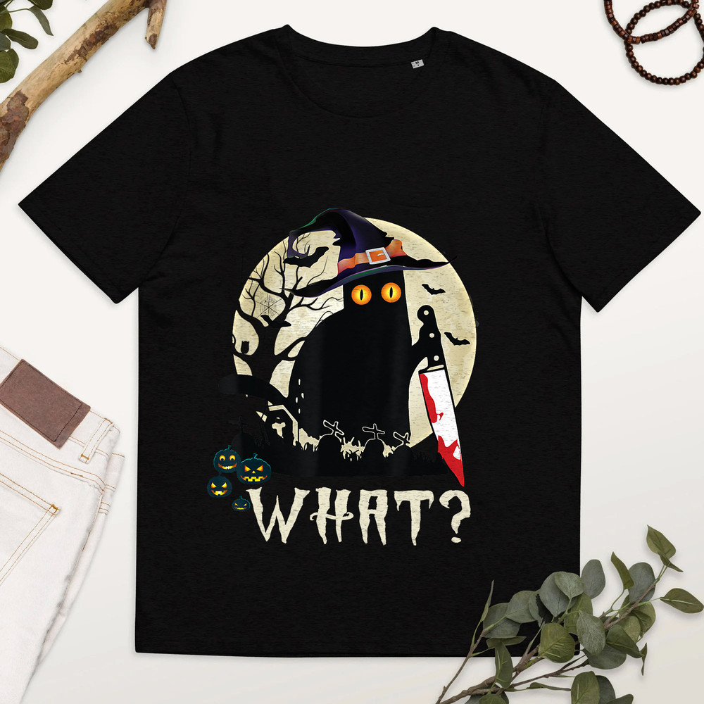Halloween Cat What Black Cat With Knife Costume, Halloween Costume, Funny Black Cat Halloween Shirt, Cat Shirt, Cat With Knife Shirt-9.jpg