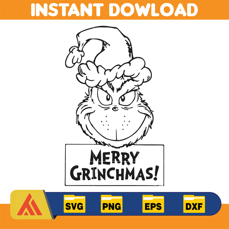 Grinch SVG, Grinch Christmas Svg, Grinch Face Svg, Grinch Hand Svg, Clipart Cricut Vector Cut File, Instant Download (402).jpg