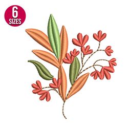 Autumn Flower Bunch embroidery design, Machine embroidery pattern, Instant Download