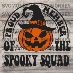 PeProud Member of The Spooky Squad SVG, Halloween Crew png, Witchy Svg, Pumpkin Svg Files For, SVG PNG, DXF, EPS