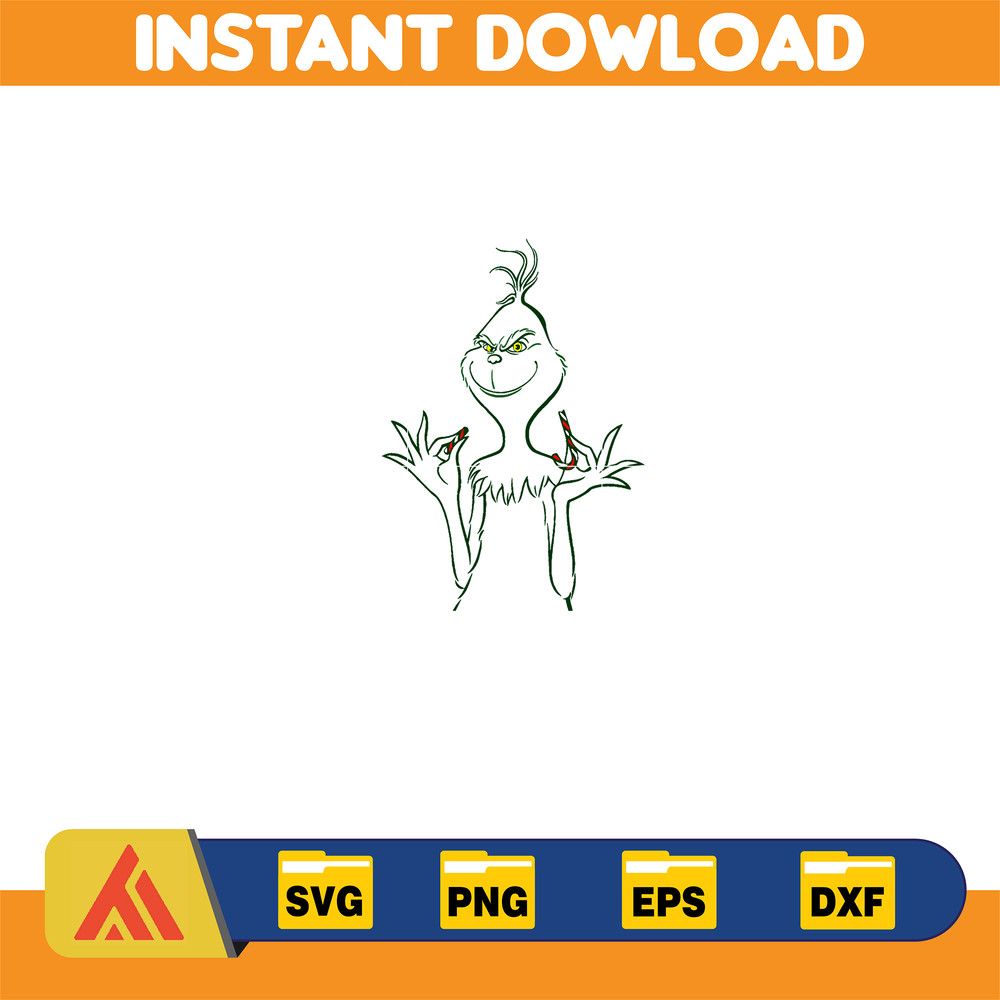 Grinch SVG, Grinch Christmas Svg, Grinch Face Svg, Grinch Hand Svg, Clipart Cricut Vector Cut File, Instant Download (433).jpg