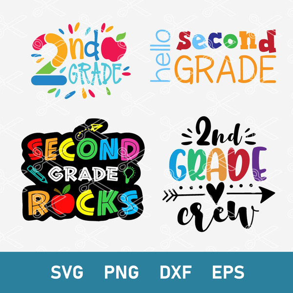 2nd Grade Svg, School Svg, First Day Of School Svg, Pencil Svg, Png Dxf Eps File.jpg
