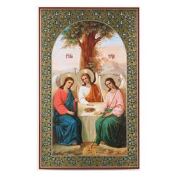 The Holy Trinity - Old Style | Gold foiled icon | Inspirational Icon Decor| Size: 15"x 9,5"