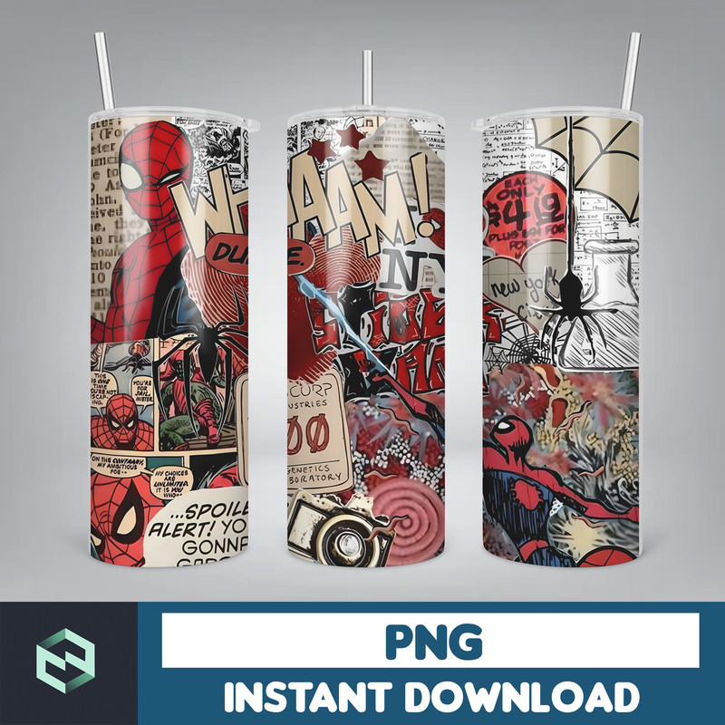 Marvels Tumbler Wrap, 20 oz Marvel Heroes Tumbler Skinny, Superheros Tumbler Wrap, Spiderman Tumbler, Avengers Tumbler (121).jpg