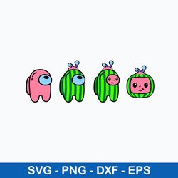 cocomelon among us svg, cocomelon svg, among us svg, png dxf eps file