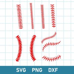 Baseball Stitches Svg, Baseball Laces Svg, Softball Lace Svg, Softball Svg, Baseball Svg, Png Dxf Eps File