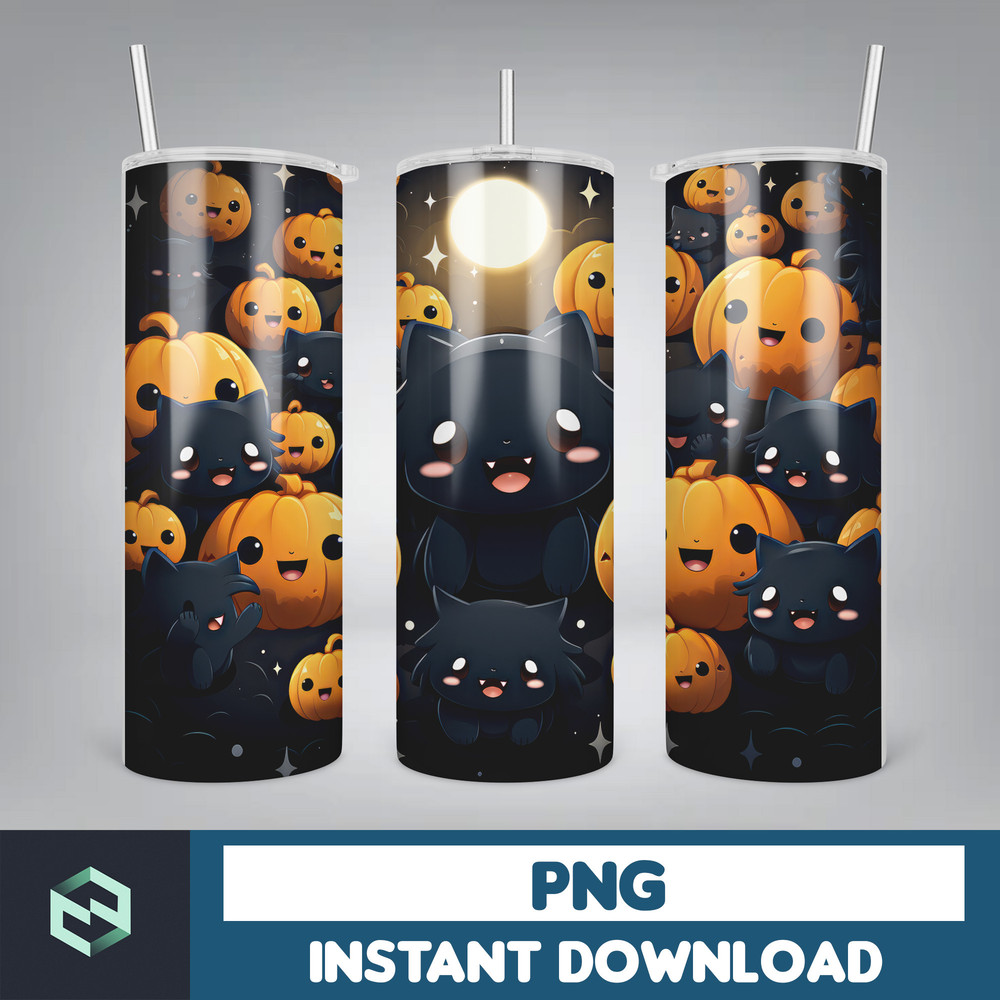 Halloween Tumbler Wrap, 20 oz Skinny Tumbler Sublimation Design, Straight Tumbler Wrap PNG, Spooky Fall PNG (14).jpg