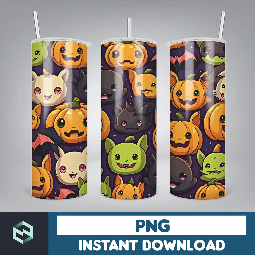 Halloween Tumbler Wrap, 20 oz Skinny Tumbler Sublimation Design, Straight Tumbler Wrap PNG, Spooky Fall PNG (16).jpg