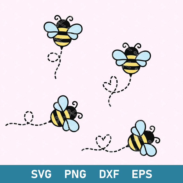 Bee Honey Heart Bundle Svg, Bee Honey Svg, Bee Heart Svg, Png Dxf Eps Digital File.jpg