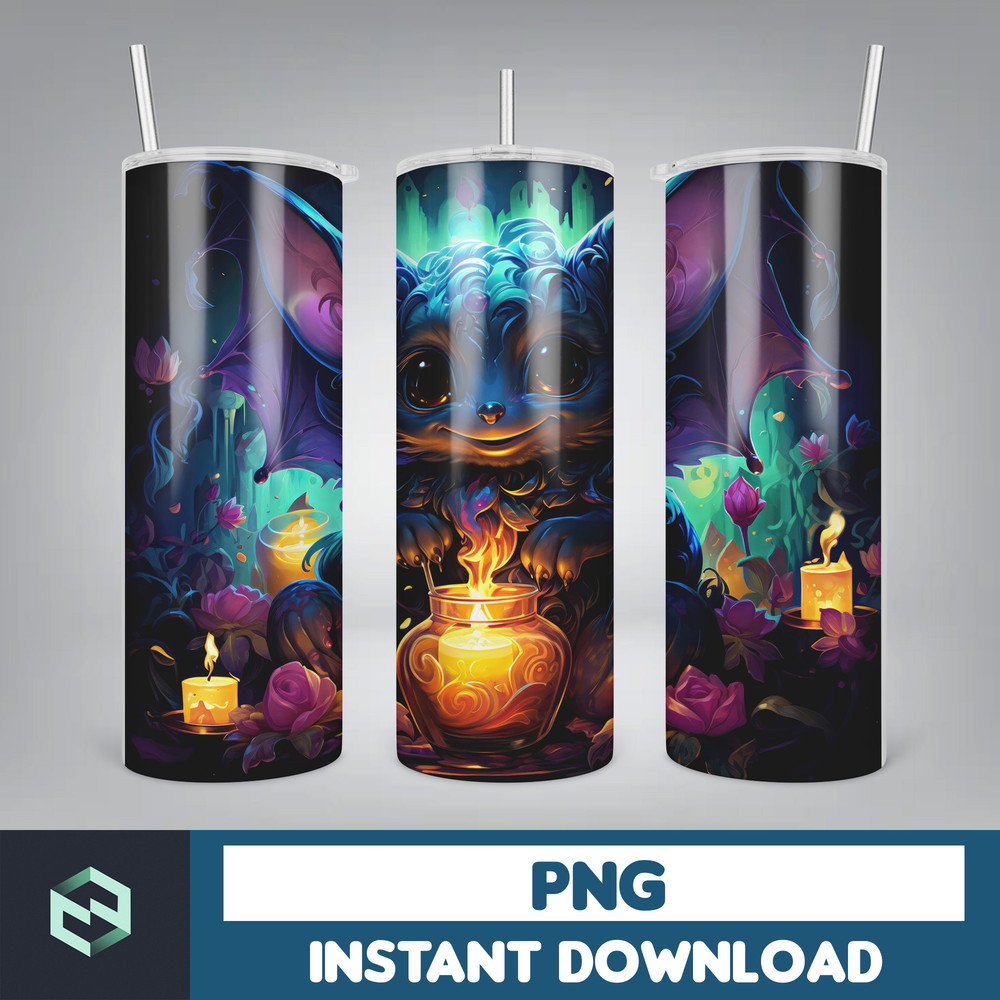 Halloween Tumbler Wrap, 20 oz Skinny Tumbler Sublimation Design, Straight Tumbler Wrap PNG, Spooky Fall PNG (18).jpg