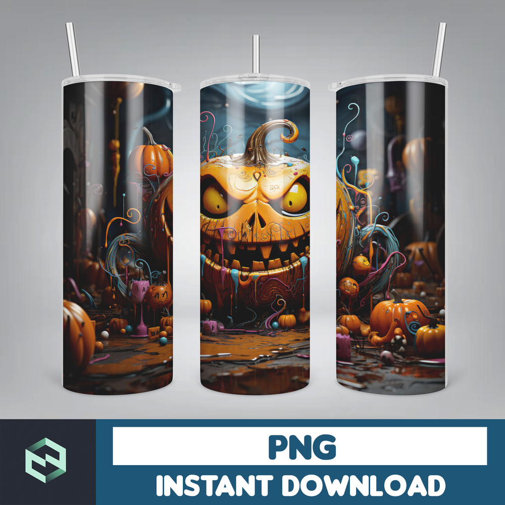 Halloween Tumbler Wrap, 20 oz Skinny Tumbler Sublimation Design, Straight Tumbler Wrap PNG, Spooky Fall PNG (2).jpg