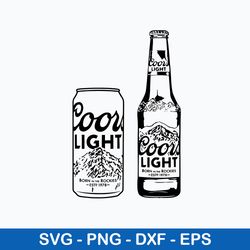 coors light bottle and can alcohol beer svg, coors light beer svg, coors light svg, png dxf eps file