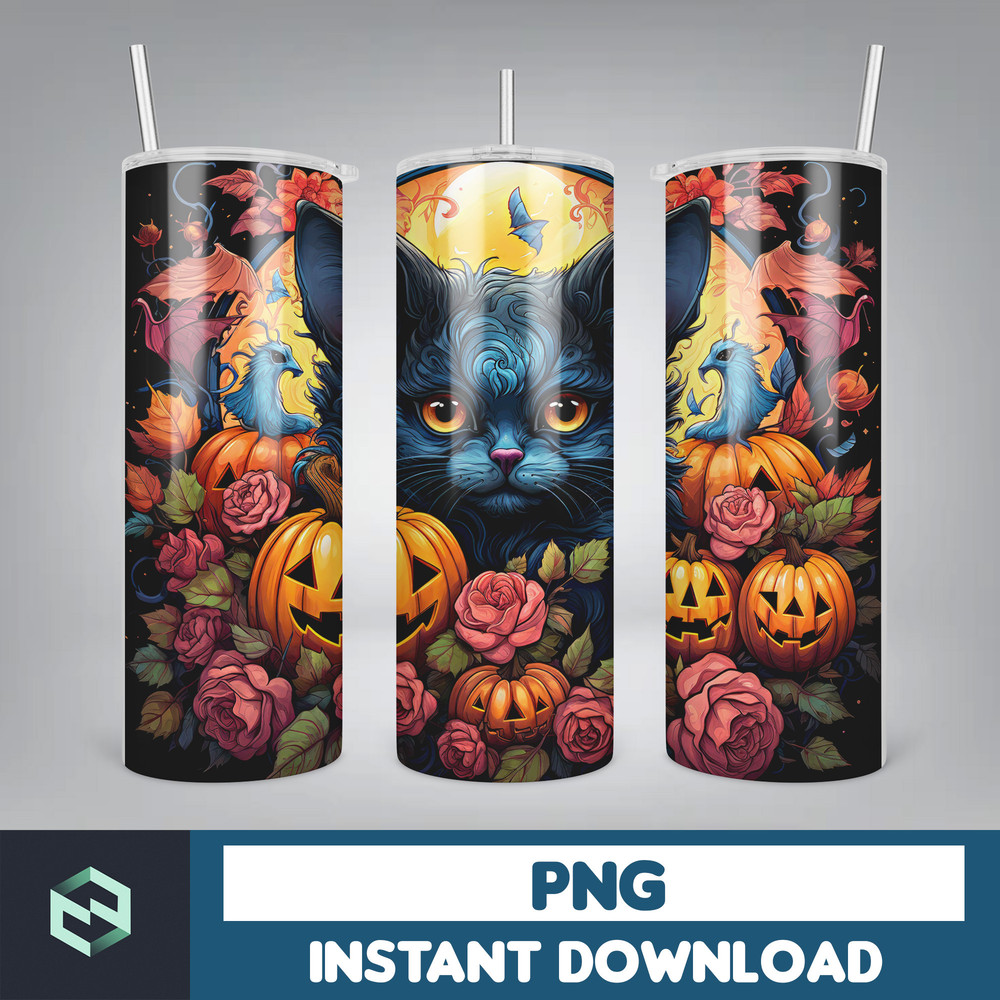 Halloween Tumbler Wrap, 20 oz Skinny Tumbler Sublimation Design, Straight Tumbler Wrap PNG, Spooky Fall PNG (20).jpg
