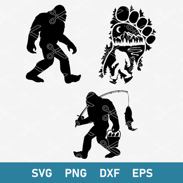 Bigfoot Bundle Svg, Bigfoot Svg, Sasquatch Svg, Png Dxf Eps Digital File.jpg