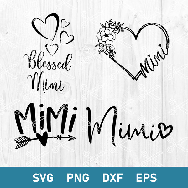 Blessed Mimi Svg, Mimi Svg, Grandma Svg, Mom Life Svg, Png Dxf Eps Digital File File.jpg