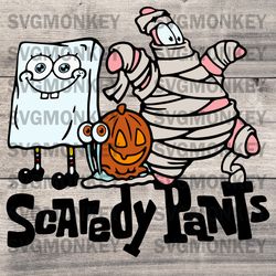 Scaredy Pants Funny Halloween Cartoon Character SVG PNG, DXF, EPS