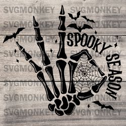 Scary Halloween Spooky Season Skeleton Hand SVG Cricut SVG PNG, DXF, EPS