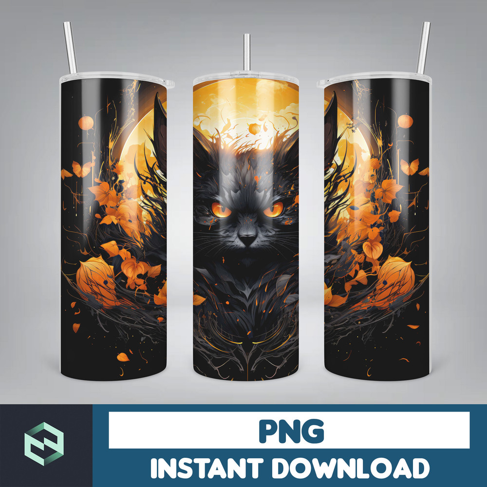 Halloween Tumbler Wrap, 20 oz Skinny Tumbler Sublimation Design, Straight Tumbler Wrap PNG, Spooky Fall PNG (101).jpg