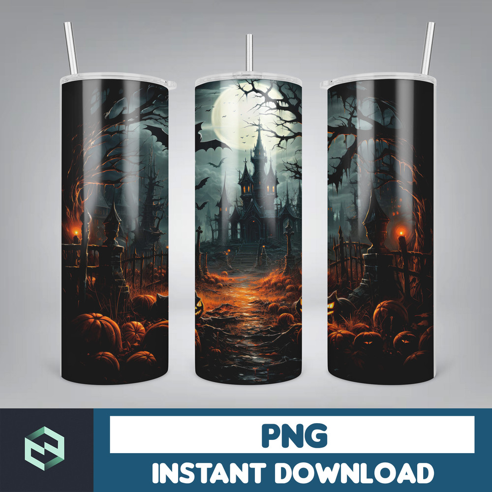 Halloween Tumbler Wrap, 20 oz Skinny Tumbler Sublimation Design, Straight Tumbler Wrap PNG, Spooky Fall PNG (107).jpg