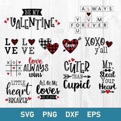 Bundle Valentine Svg, Be my Valentine Svg, Cupid Svg, Valentine Quotes Svg Png Dxf Eps File