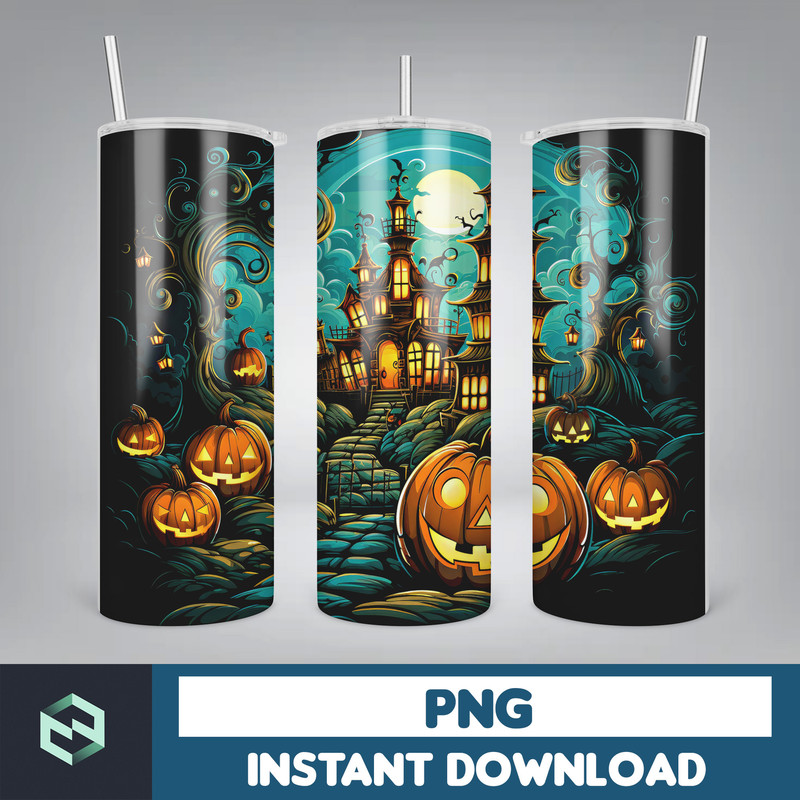 Halloween Tumbler Wrap, 20 oz Skinny Tumbler Sublimation Design, Straight Tumbler Wrap PNG, Spooky Fall PNG (59).jpg