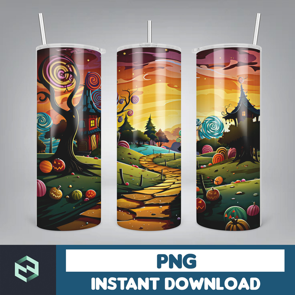 Halloween Tumbler Wrap, 20 oz Skinny Tumbler Sublimation Design, Straight Tumbler Wrap PNG, Spooky Fall PNG (63).jpg