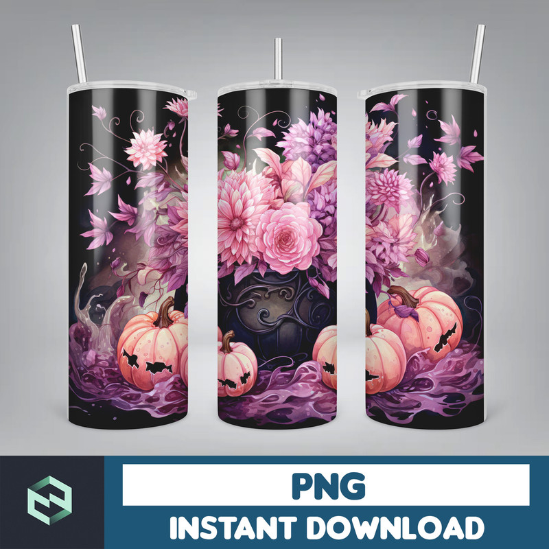 Halloween Tumbler Wrap, 20 oz Skinny Tumbler Sublimation Design, Straight Tumbler Wrap PNG, Spooky Fall PNG (93).jpg