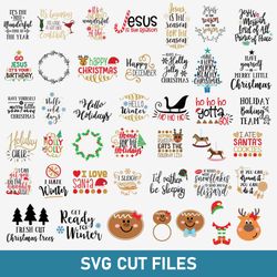 Christmas Quotes Bundle Svg, Christmas Svg, Christmas Holiday Svg, Instant Download