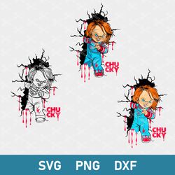 Chucky Bundle Svg, Chucky Svg, Horror Character Svg, Halloween Svg, Png Dxf Eps Digital File