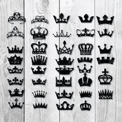 Crown Bundle Svg, Crown Svg, Crown Clipart, Crown Cricut Svg, Instant Download