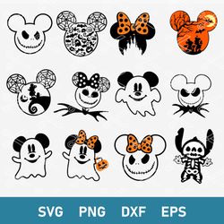 Disney Halloween Bundle Svg, Disney Halloween Svg, Disney Characters Svg, Halloween Svg, Png Eps Digital File