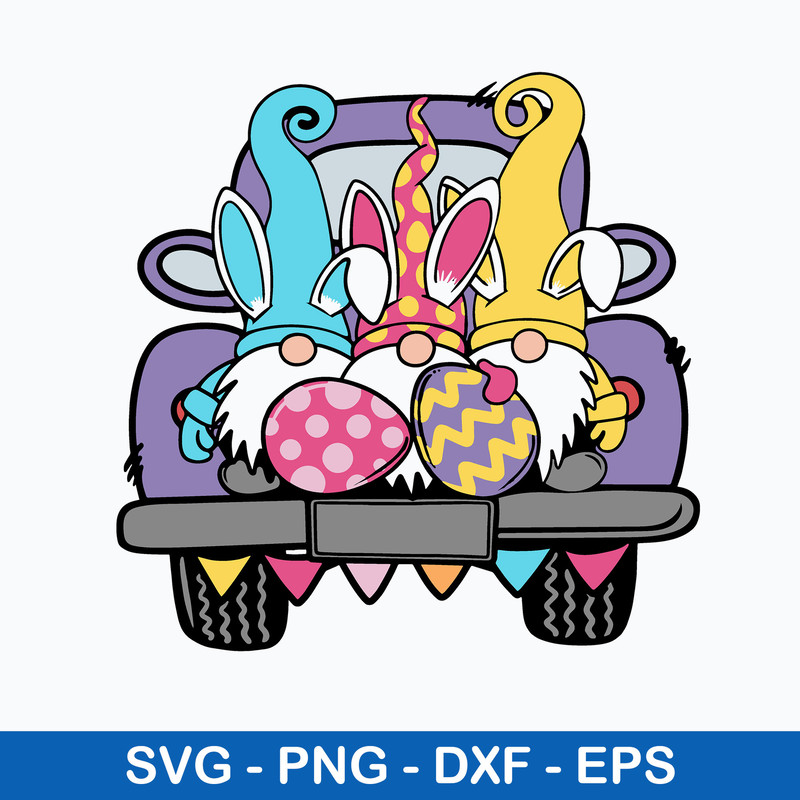 Easter Truck Svg, Gnomes Svg, Png Dxf Eps File.jpeg