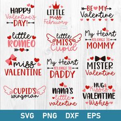Kids Valentine Bundle Svg, Kids Valentine Svg, Valentine Day Svg, Png Dxf Eps Digital File