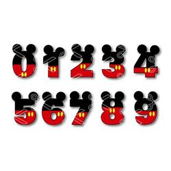 Mickey Numbers Bundle Svg, Mickey Numbers Svg, Mickey Numbers Clipart, Mickey Numbers Cricut, Intant Download