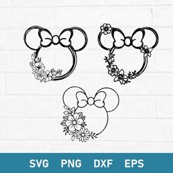 Minnie Flower Svg, Minnie Mouse Svg, Disney Svg, Png Dxf Eps Digital File